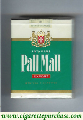 Pall Mall Rothmans Export Menthol 25s cigarettes soft box